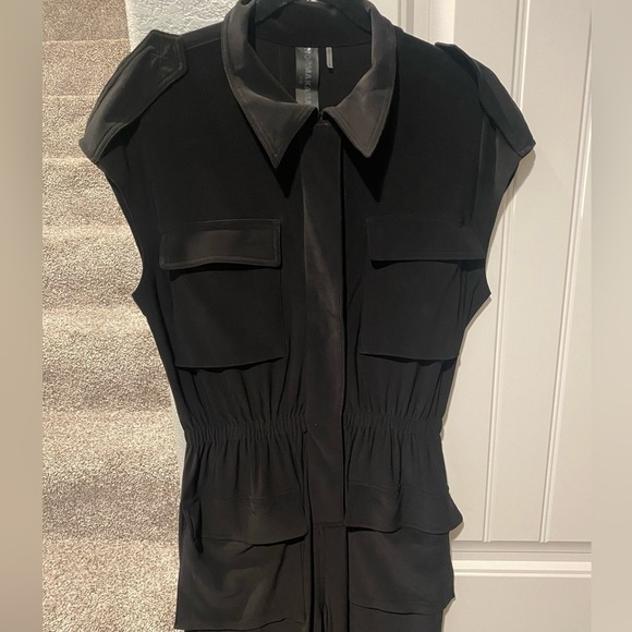 Norma Kamali sleeveless cargo jumpsuit black - Picture 7 of 9